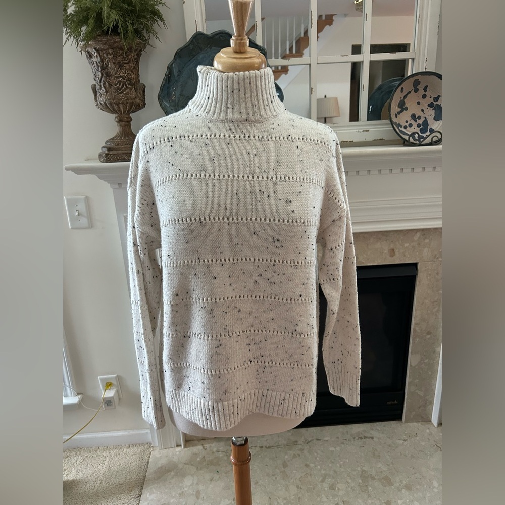 NWT Haven Well Within Speckled Cream Turtleneck Sweater - Picture 2 of 9